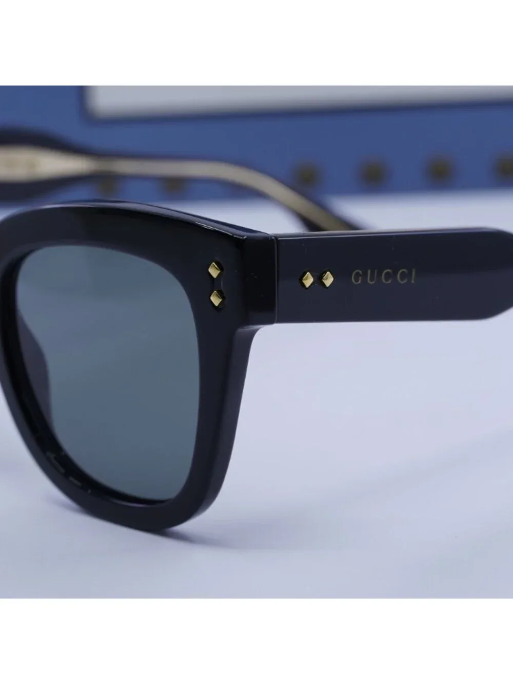 Gucci GG1082S 001 Cat Eye Sunglasses - Black / Grey